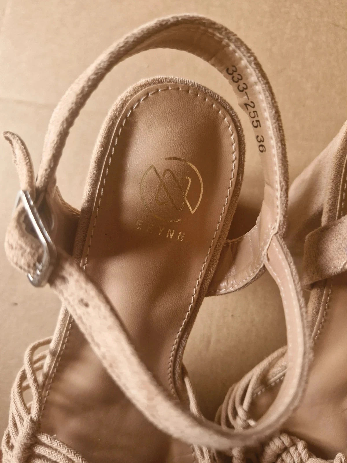 Beige braided suede Erynn heeled sandals – Size 36 – photo 6